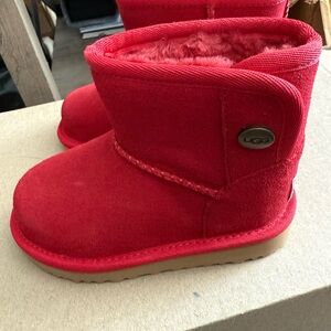 UGG Toddler Bright Red Boots Size 8 NWT